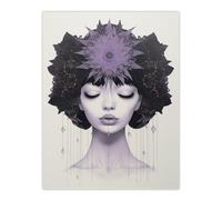 Wee Blue Coo Love In Lavender Lilac Portrait Meditate Large Wall Art Poster Print Thick Paper 18X24 Inch
