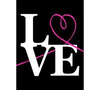 Wee Blue Coo Love Neon Paint Premium Wall Art Canvas Print 18X24 Inch