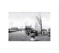 Wee Blue Coo Lowestoft The Pier Pavillion England Old BW Wall Art Print
