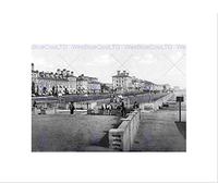 Wee Blue Coo Lowestoft The Terrace England Vintage History Old BW Wall Art Print