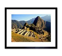 Wee Blue Coo MACHU PICCHU PERU MOUNTAIN BLACK FRAME FRAMED ART PRINT PICTURE MOUNT B12X9099