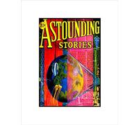 Wee Blue Coo Mag Astounding Stories Sci Fi Planet Earth Projection Art Wall Art Print