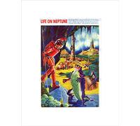 Wee Blue Coo Mag Vintage Life On Neptune Adventure Space Sci Fi 1940 Art Wall Art Print