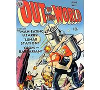 Wee Blue Coo Magazine Cover 1950 Out Of This World Robot Captures Woman Large Art Print Poster Wall Decor 18x24 inch