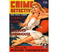 Wee Blue Coo Magazine Cover Crime Detective True Police Stories Woman Dagger USA Canvas Print