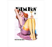 Wee Blue Coo Magazine Cover Film Fun Toast Town Lady Champagne Wall Art Print