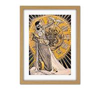 Wee Blue Coo Magazine Cover Jugend Clock Nouveau Artwork Framed Wall Art Print 18X24 Inch