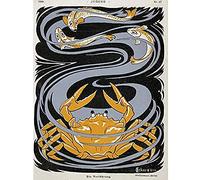 Wee Blue Coo Magazine Cover Jugend Crab Fish Unframed Art Print Poster Wall Decor 12X16 Inch