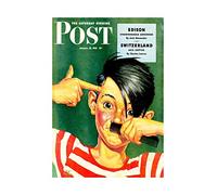 Wee Blue Coo Magazine Cover Vintage Edison Child Mimics German Fascist Wall Art Print