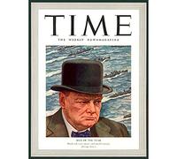 Wee Blue Coo Magazine War 1941 Winston Churchill 'Man Of The Year' Time Art Print Poster Wall Decor 12X16 Inch