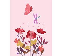 Wee Blue Coo Magic Garden Dragonfly Butterfly Large Art Print Poster Wall Decor 18x24 inch