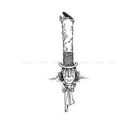 Wee Blue Coo Man With Birds In Top Hat Heath Robinson Wall Art Print