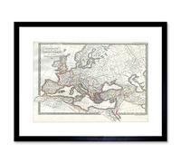 Wee Blue Coo Map 1850 Roman Empire East West Ancient Rome Frame Art Print Picture F12X007