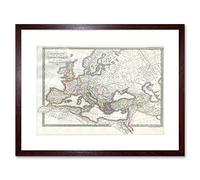 Wee Blue Coo Map 1850 Roman Empire East West Ancient Rome Picture Framed Wall Art Print