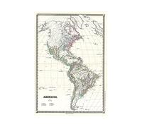 Wee Blue Coo Map 1855 Spruner Americas Before 1776 Vintage Wall Art Print