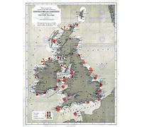 Wee Blue Coo Map Antique 1884 Price Lighthouses Lightships British Isle Wall Art Print