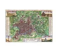 Wee Blue Coo Map Antique City Plan Rome Italy John Senex Wall Art Print