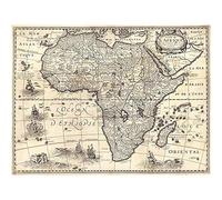 Wee Blue Coo Map Antique Continental Africa Bertius Art Print Poster Wall Decor 12X16 Inch