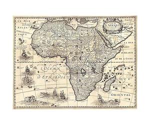 Wee Blue Coo Map Antique Continental Africa Bertius Art Print Poster Wall Decor 12X16 Inch