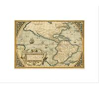 Wee Blue Coo Map Antique Mexico South America Pacific Ocean New Spain Art Wall Art Print