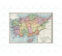 Wee Blue Coo Map Asia Minor Map Picture Wall Wall Art Print