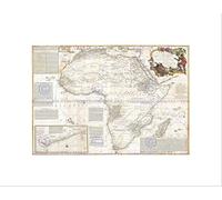 Wee Blue Coo Map Illustrated Antique Boulton Sayer Wall Africa Art Wall Art Print
