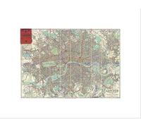 Wee Blue Coo Map Illustrated Antique Philip London Wall Art Print