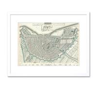 Wee Blue Coo Map Illustrated Antique Sduk Amsterdam Framed Wall Art Print