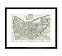 Wee Blue Coo Map Illustrated Antique Sduk Amsterdam Framed Wall Art Print