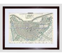 Wee Blue Coo Map Illustrated Antique Sduk Amsterdam Framed Wall Art Print