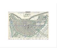 Wee Blue Coo Map Illustrated Antique Sduk Amsterdam Wall Art Print