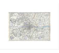 Wee Blue Coo Map Illustrated Antique Sduk London Wall Art Print