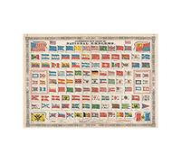 Wee Blue Coo Map Johnson 1864 Flags National Emblems World Picture Wall Art Print