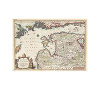 Wee Blue Coo Map Livonia Courland Finland Estonia Latvia Picture Wall Art Print