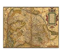 Wee Blue Coo Map Old Vintage Germany Dutch Brabant Holy Roman Empire Large Art Print Poster Wall Decor 18x24 inch