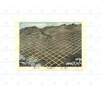Wee Blue Coo Map Salt Lake City 1870 Wall Art Print