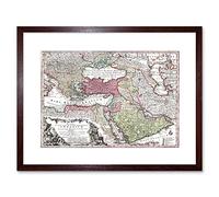 Wee Blue Coo Map Seutter Turkey Ottoman Empire Persia Arabia Picture Framed Wall Art Print