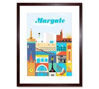 Wee Blue Coo Margate Seaside Town Kent UK Sun Beach Picture Framed Wall Art Print