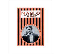 Wee Blue Coo MARLO THE GREAT MAGICIAN VINTAGE ADVERT BLACK FRAMED ART PRINT PICTURE B12X2527