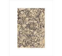 Wee Blue Coo Martin Schongauer German Ornament Owl Mocked Day Bird Wall Art Print