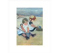 Wee Blue Coo Mary Cassatt American Children Playing Beach Wall Art Print