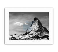 Wee Blue Coo Matterhorn Alps Mountain Black White Canvas Art Print