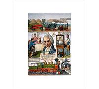 Wee Blue Coo MEMORABILIA ART INDUSTRY STEAM ENGINE JAMES WATT SCOTLAND ART PRINT B12X682
