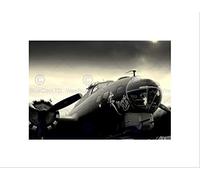 Wee Blue Coo MEMPHIS BELLE VINTAGE AEROPLANE BLACK FRAME FRAMED ART PRINT PICTURE B12X8813