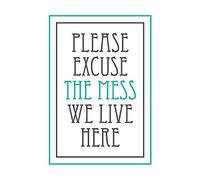 Wee Blue Coo Mess Excuse White Art Print Poster Wall Decor 12X16 Inch