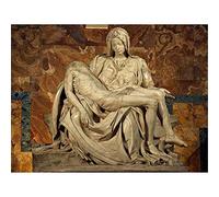Wee Blue Coo Michelangelo Pieta 1499 Old Master Painting Art Print Poster Wall Decor 12X16 Inch