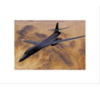 Wee Blue Coo MILITARY AIR PLANE FIGHTER BOMBER B-1B FORCE DESERT FRAMED ART PRINT B12X7810