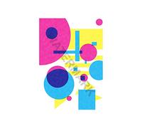 Wee Blue Coo Minimalist Abstract Geometric Shapes Bright Wall Art Print