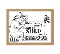 Wee Blue Coo Misbehaving Children Sold Circus Artwork Framed Wall Art Print 18X24 Inch