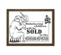 Wee Blue Coo Misbehaving Children Sold Circus Artwork Framed Wall Art Print 18X24 Inch